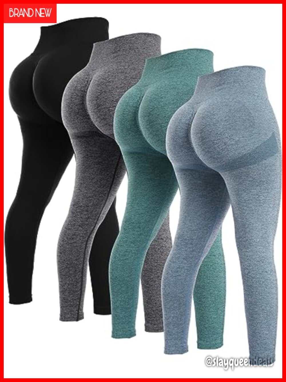 4 Pack Seamless Butt Lifting Workout Leggings Hi